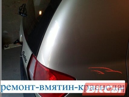 Удаление вмятины на заднем крыле Hyundai Getz фото
