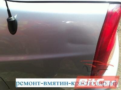 Ремонт вмятины на заднем крыле Hyundai Accent фото